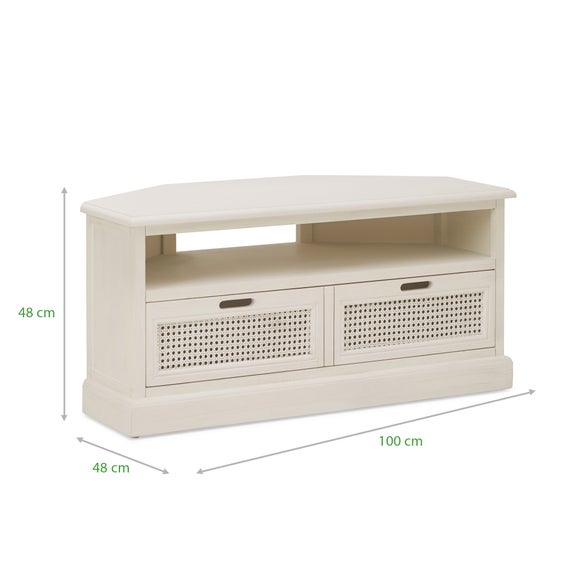 Lucy Cane Cream Corner TV Stand Dunelm