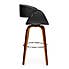 Torcello Black Faux Leather Bar Stool Black