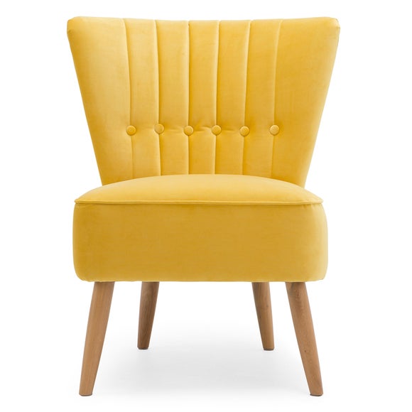 Isla Velvet Cocktail Chair Citrus Dunelm