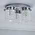 Hylton 3 Light Glass Bathroom Flush Ceiling Fitting Clear