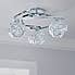 Cecilie 3 Light Crystal Semi-Flush Ceiling Fitting Silver