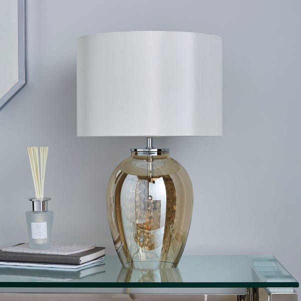 Seyces Champagne Glass Table Lamp, Dunelm Teal Lamp Shades
