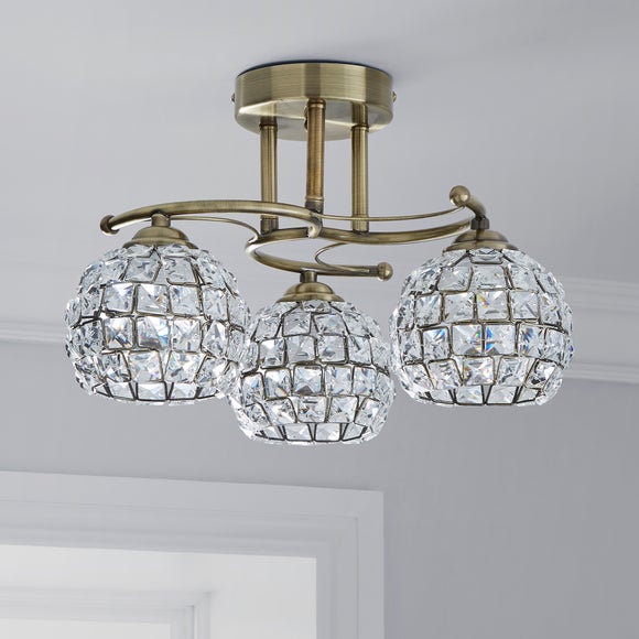 crystal ceiling lights dunelm