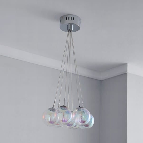 Elmira 7 Light Bubble Glass Cer Ceiling Fitting Dunelm - Next Led Bubble Ceiling Light