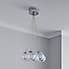 Elmira 7 Light Bubble Glass Cluster Ceiling Fitting Silver