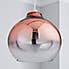 Nivala Ombre Smoked Glass Copper Easy Fit Pendant Copper (Brown)