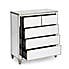 Fitzgerald 5 Drawer Chest, Mirrored Silver