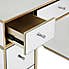 Harriet 7 Drawer Dressing Table, Mirrored Silver