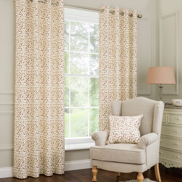 Juliet Terracotta Eyelet Curtains Dunelm