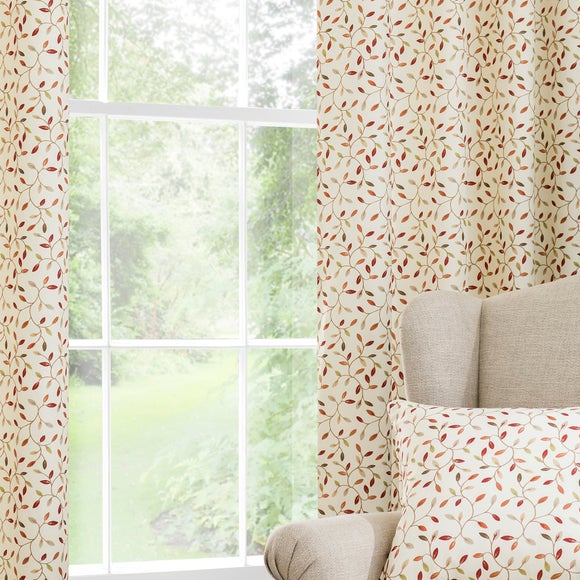 Juliet Terracotta Eyelet Curtains Dunelm