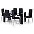 Greenwich Glass Dining Table Black