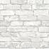 NuWallpaper Brick Grey Self Adhesive Wallpaper Grey