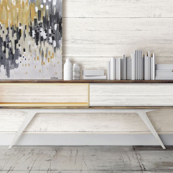 NuWallpaper Shiplap Self Adhesive Wallpaper Dunelm