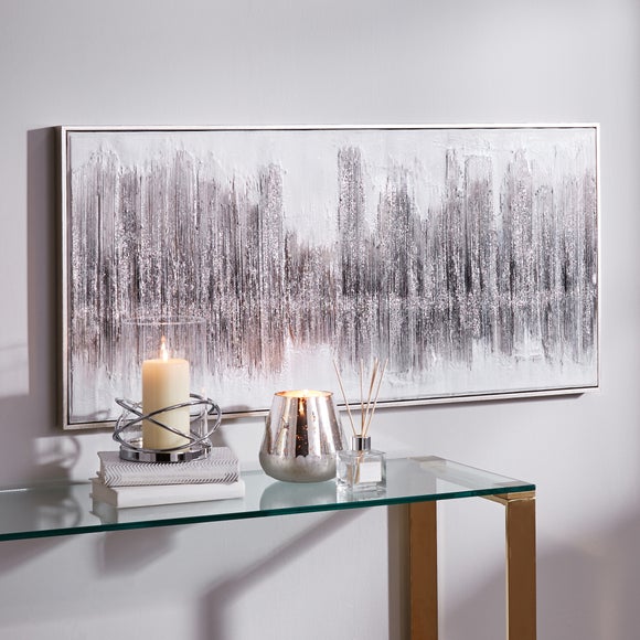 Sparkle Glitter Abstract Canvas Dunelm