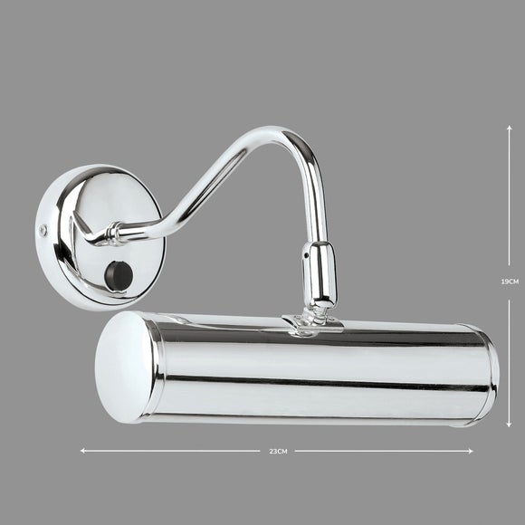 Avay Chrome Wall Light Dunelm