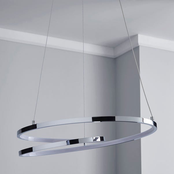 Menton Integrated Led Swirl Chrome Ceiling Fitting Dunelm - Led Ceiling Lights Fittings Menton Integrated Led Swirl Chrome Ceiling Fitting Dunelm - Led Ceiling Lights Fittings