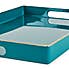 Rectangle Teal Tray Teal (Blue)