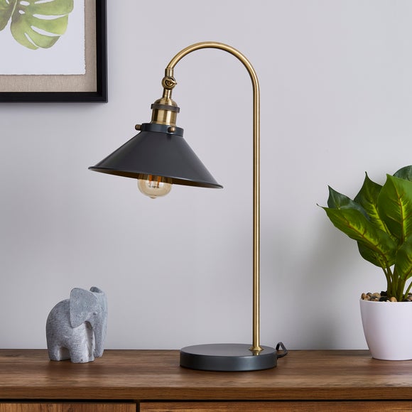 brass industrial lamp