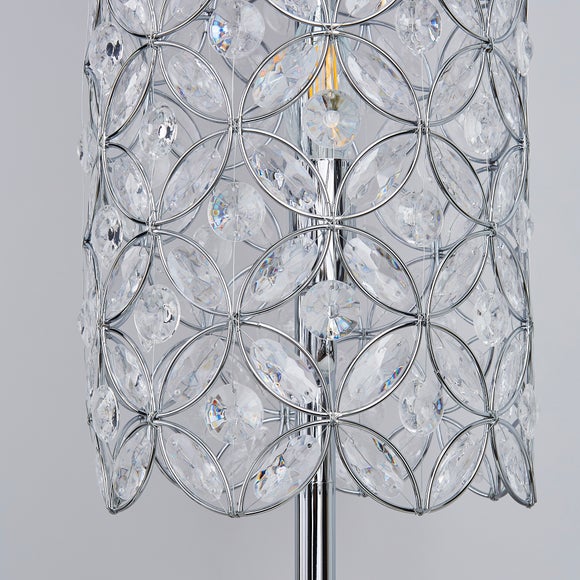 arden jewel chrome floor lamp