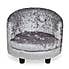 Kid's Silver Crushed Velvet Chair Silver