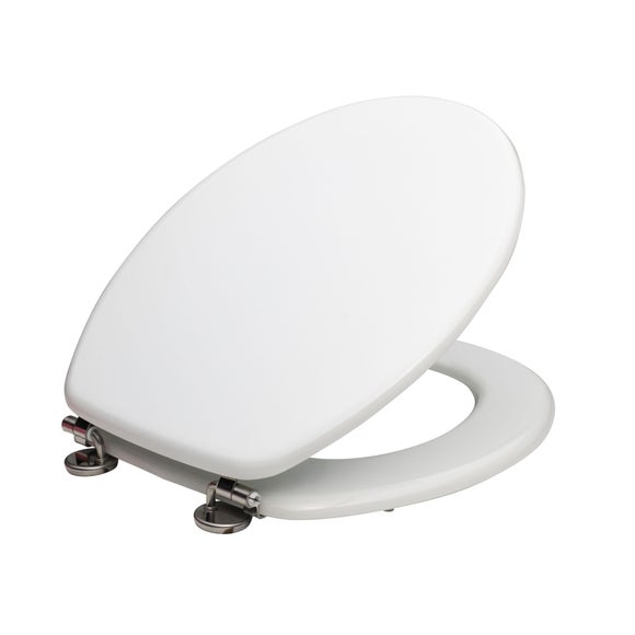 White MDF Toilet Seat Dunelm