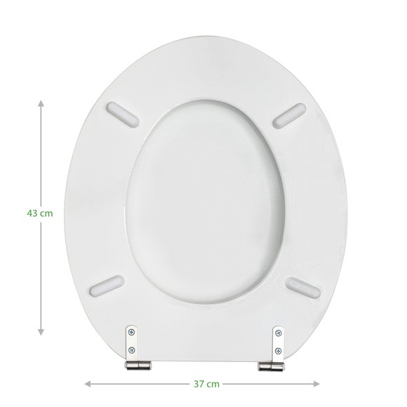 Tongue and Groove White Toilet Seat Dunelm