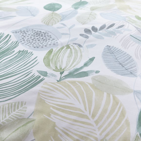 Ashleigh Green Reversible Duvet Cover and Pillowcase Set Dunelm