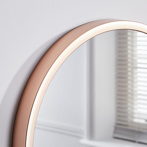Elements Round Wall Mirror 55cm Copper Dunelm Elements Round Wall Mirror 55cm Copper, Large Copper Round Wall Mirror