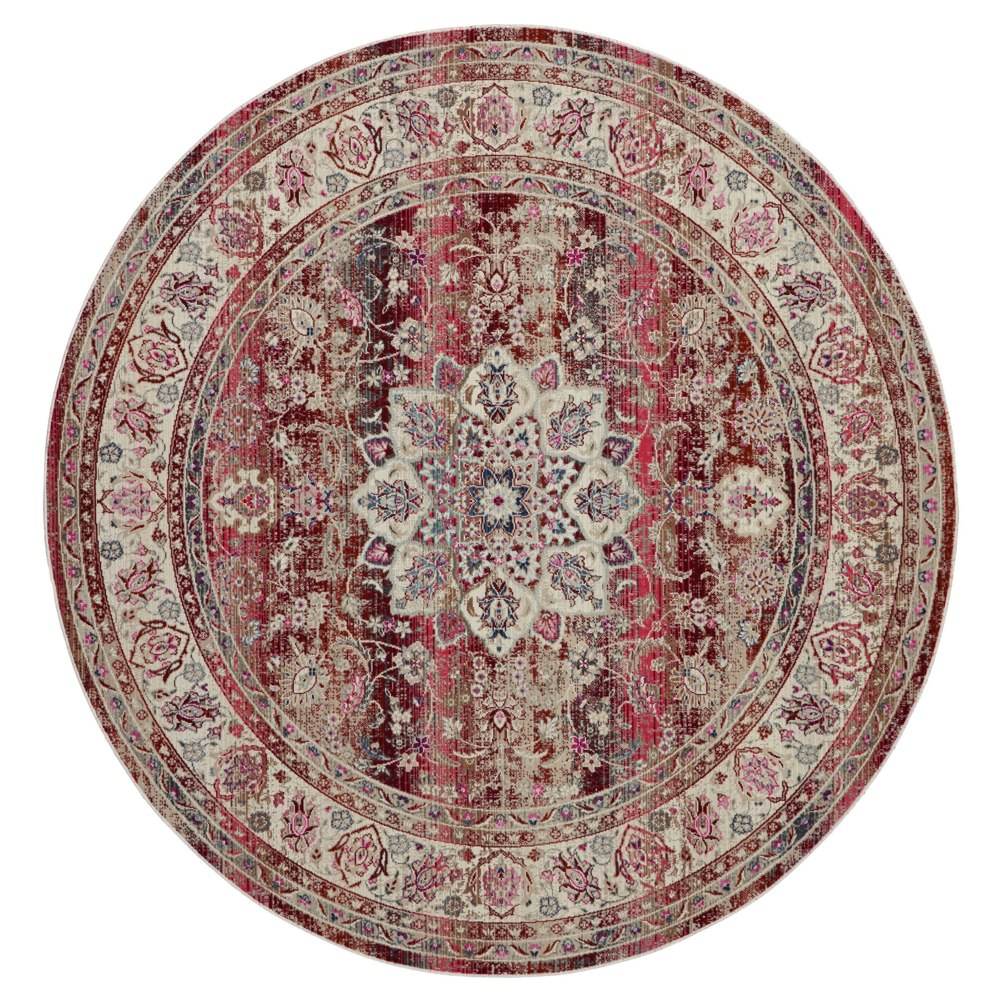 Vintage Kashan 1 Round Rug | Dunelm