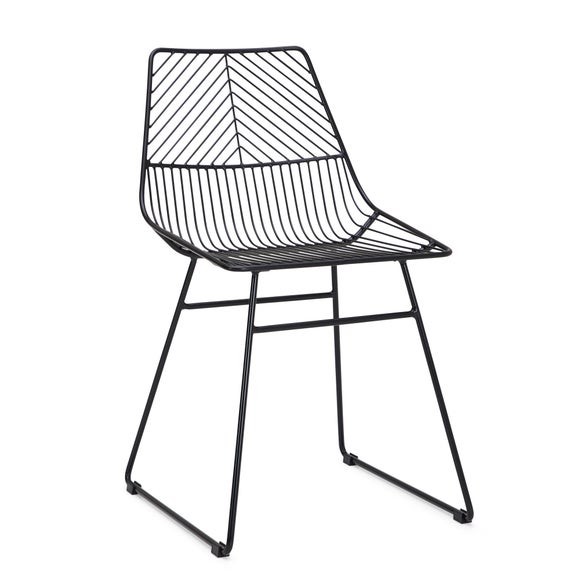 dunelm black metal chair