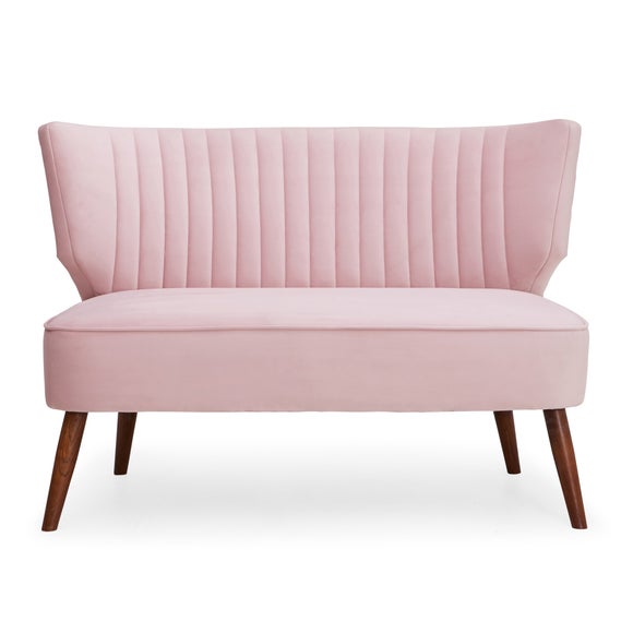 Eva 2 Seater Cocktail Sofa Blush Pink Dunelm