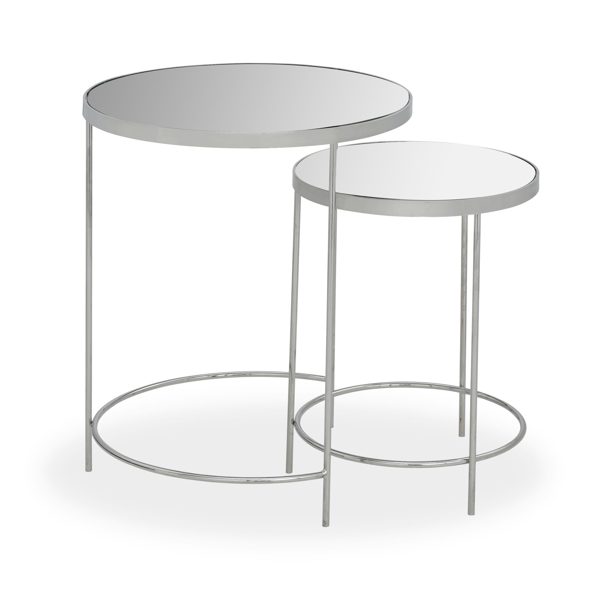 Ritz Chrome Mirrored Nest of Tables | Dunelm