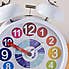 Tell The Time 18cm Alarm Clock Multi White