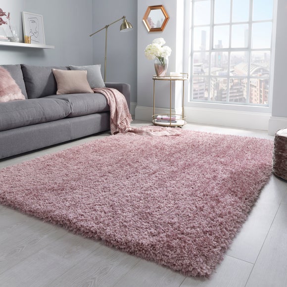 Cosy Gem Shaggy Runner Dunelm Pink living room decor, Blush and