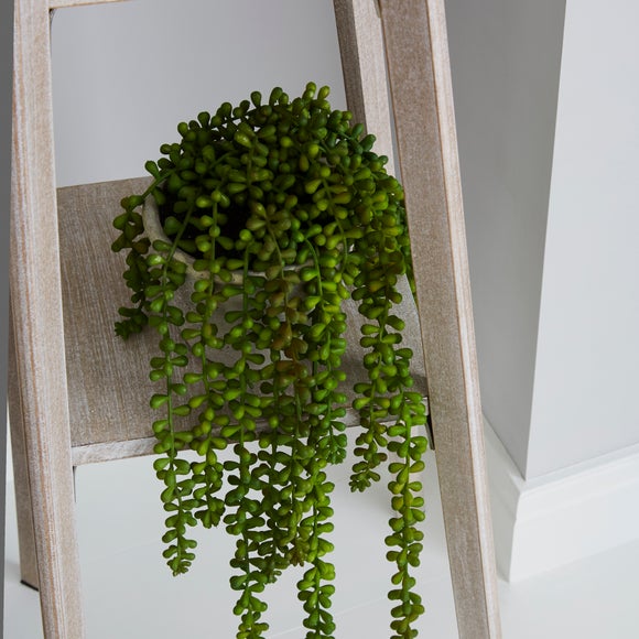 Beaumont Plant Stand Natural Wood Floor Lamp Dunelm