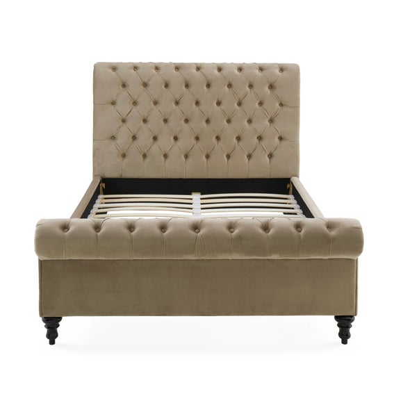 Classic Taupe Chesterfield Bed | Dunelm