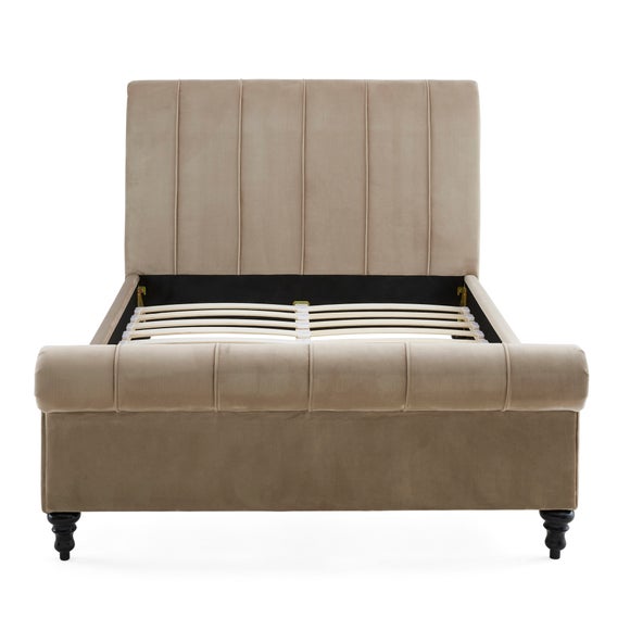 Classic Taupe Pleated Bed | Dunelm