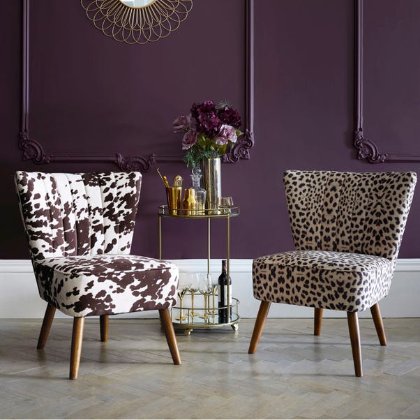 Rocco Leopard Print Tail Chair Dunelm, Animal Print Chairs Living Room