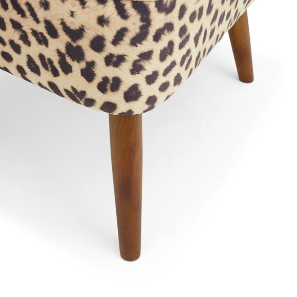 Rocco Leopard Print Cocktail Chair Dunelm