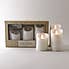 Hygge Cosy Cashmere Set of 3 LED White Candles White