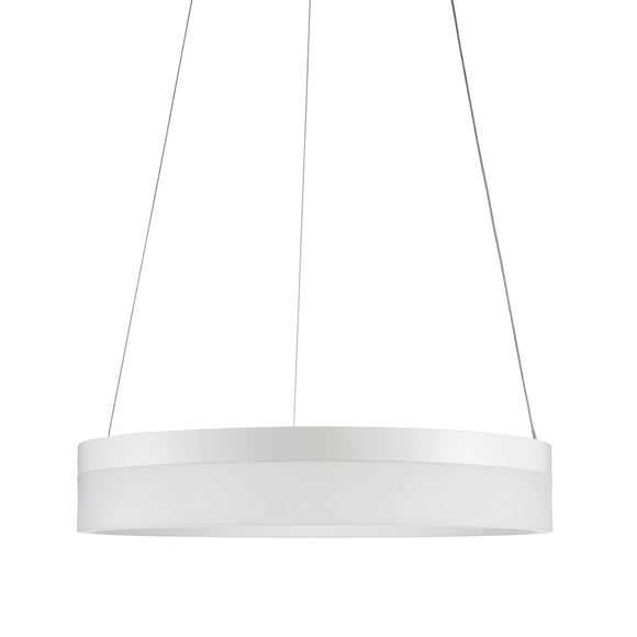 mickie 1 light integrated led hoop white ceiling fitting