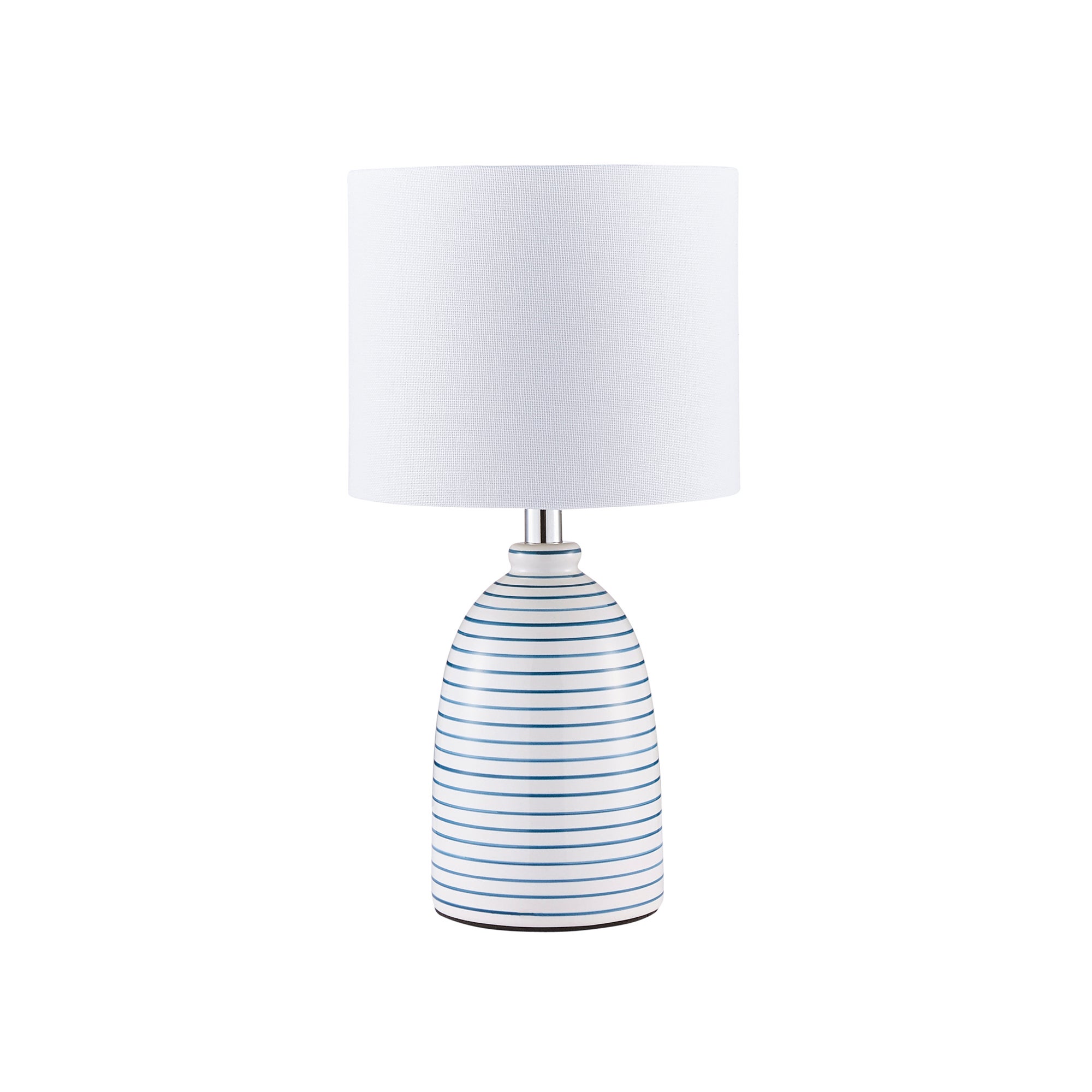 Tenby Ceramic White And Blue Table Lamp White