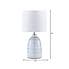 Tenby Ceramic White and Blue Table Lamp White
