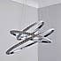 Cali 3 Light Integrated LED Hoop Crystal Ceiling Fitting Silver