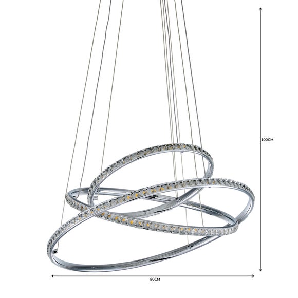 cali led 3 hoop ceiling fitting