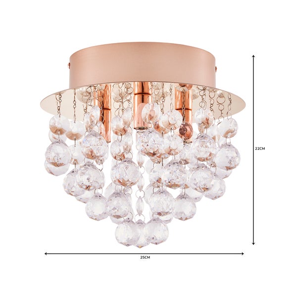 dunelm rose gold light
