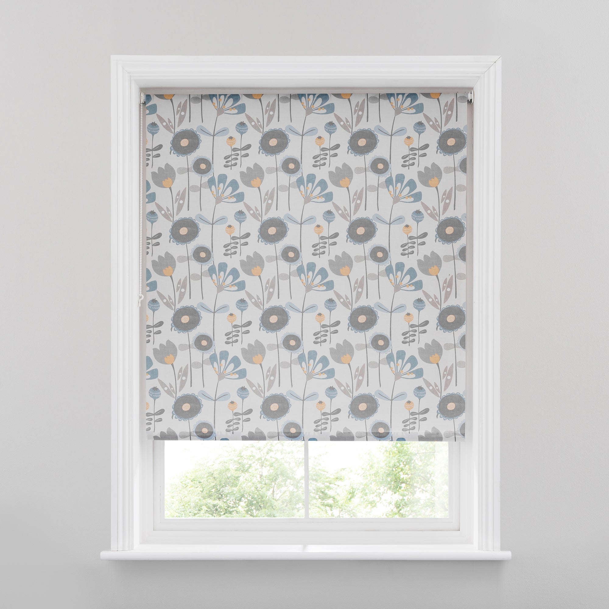 Anderson Floral Teal Daylight Roller Blind | Dunelm