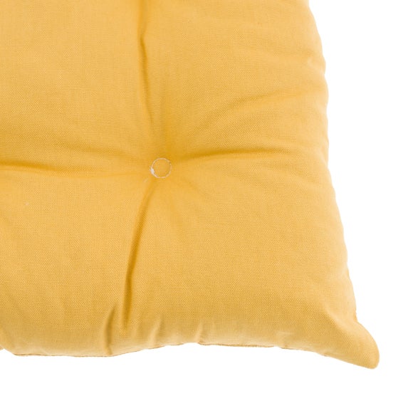 Barkweave Ochre Seat Pad Dunelm