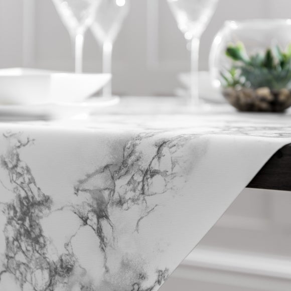 PVC Marble Tablecloth Dunelm