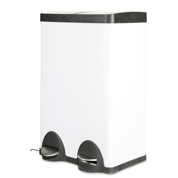 Dunelm 30/30 Litre White Recycling Bin Dunelm